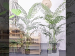 পনি কৃত্রিম মেঝে পাম গাছ অভ্যন্তরীণ প্রসাধন পাত্র কোন জল প্রাকৃতিক চেহারা