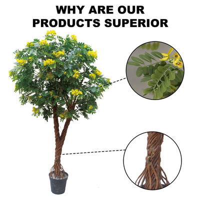 Artificial Plants Hot Selling Yellow Flower Tree for Home Decoration