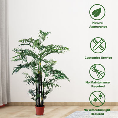 140cm Artificial Landscape Trees Bamboo Areca Palm Fire Retardant