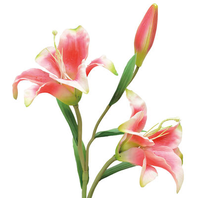 Anti UV Artificial Flower Lily 60cm 7 Color For Wedding Events Party Decor