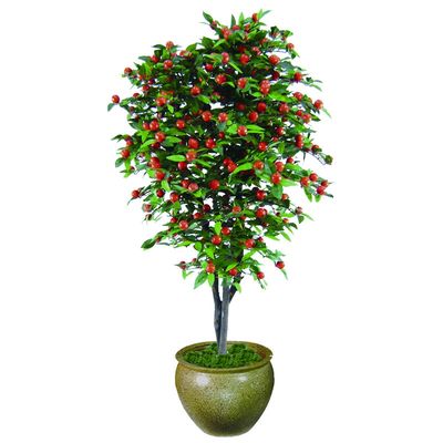 High Simulation Artificial Cherry Tree Red Fruits 160cm Custom Size Indoor Decor