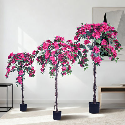 Haihong New Products Artificial Bougainvillea Flower Tree 4ft 6ft Fake Potted Bougainvillea Artificial for Home Hotel Decor