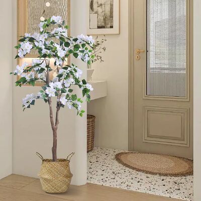 China Manufacturer Bougainvillea Tree Artificial Plant With white Flower For Home Office Mall Decor