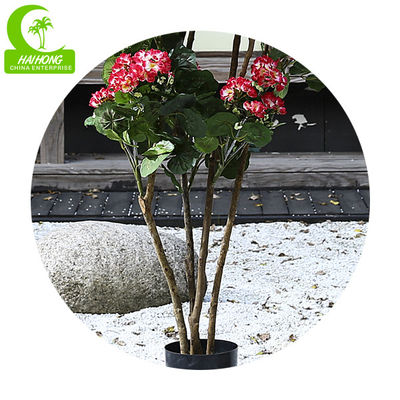Factory Wholesale Superior Quality Artificial Geranium Tree With Red Flower For Indoor Decoration