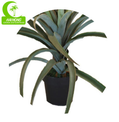 Aesthetic Lifelike Handmade H140cm Fake Pineapple Tree With Pot