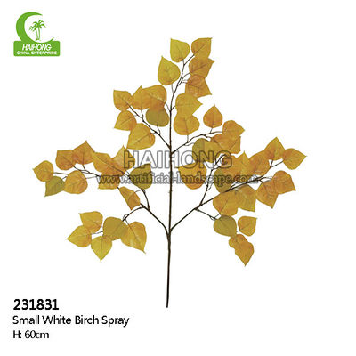 Fire Retardant 60cm Height Artificial Tree Branches , Artificial Birch Leaves Silk