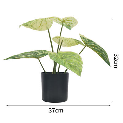 Green Artificial Potted Floor Plants For Garden Philodendron Birkin