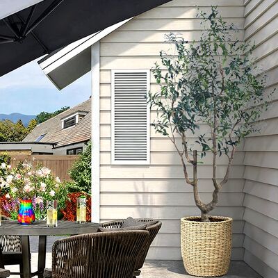 হোটেল লবি এবং বিলাসবহুল ভিলা প্রবেশপথের সজ্জার জন্য আসল কাঠের ট্রাঙ্ক সহ বৃহৎ কৃত্রিম জলপাই গাছ - ৭ ফুট এবং ৮ ফুট আকার