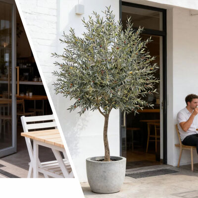 গরম বিক্রি হওয়া আর্টিফিসিয়াল প্ল্যান্ট, টবে লাগানো জলপাই গাছের সংমিশ্রণ, উচ্চ মানের অলঙ্কারপূর্ণ জলপাই গাছ, অভ্যন্তরীণ সজ্জার জন্য আর্টিফিসিয়াল