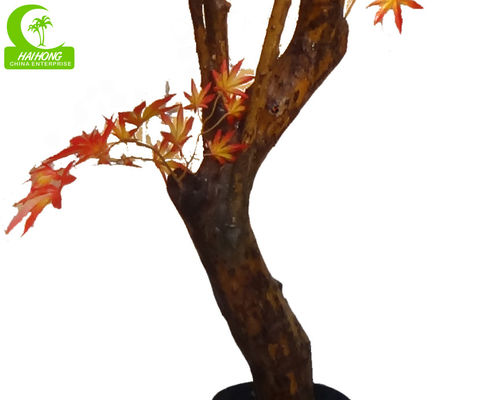 Indoor And Outdoor 200cm High Artificial Red Maple Tree For Courtyard